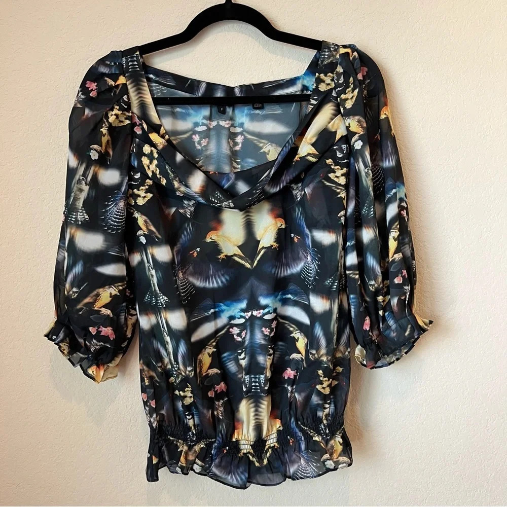ted baker mirrored canary blouse